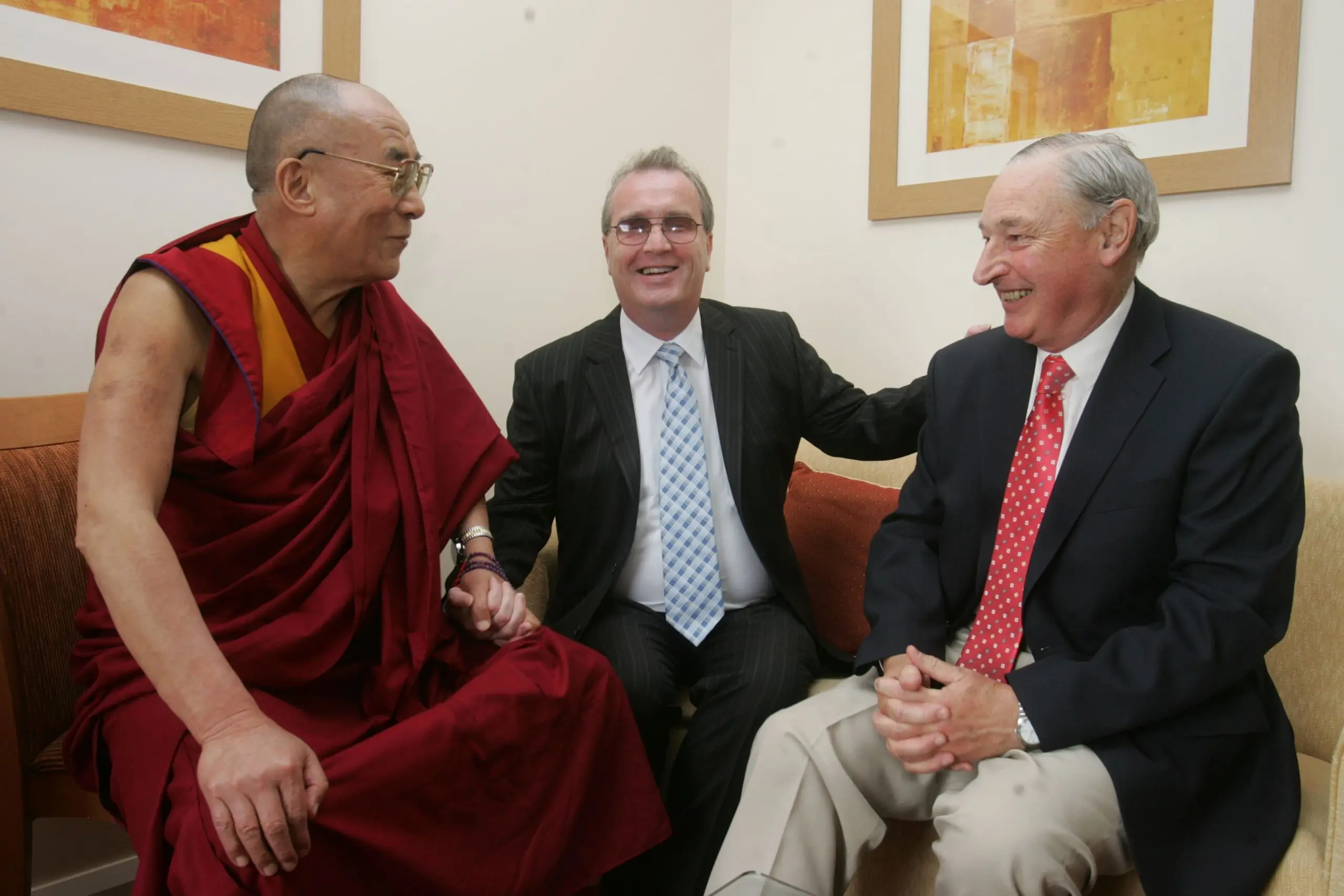 The Dali Lama, Richard Moore, and Charles Innes meeting in Derry in 2007.